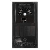 Leviton 30 Amp Surface-Mount Single Power Outlet, NEMA 10-30R, Black