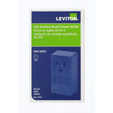 Leviton 50 Amp Double Pole Single Outlet, Black (Surface Mount, NEMA 6-50R)