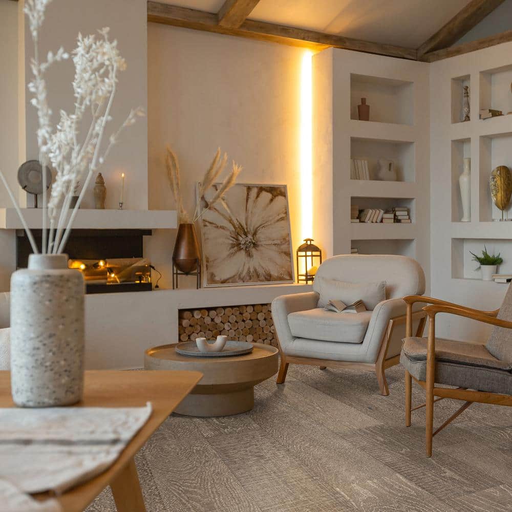 MS International Laderra 9.5" Eastern Elm Wirebrushed White Oak 5/8 in. x 9-1/2 in. Engineered Hardwood Flooring (34.10 sq.ft./ctn)