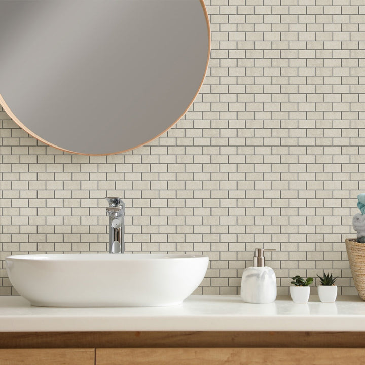 Karo White 1x2 Brick Matte Porcelain Mosaic Tile