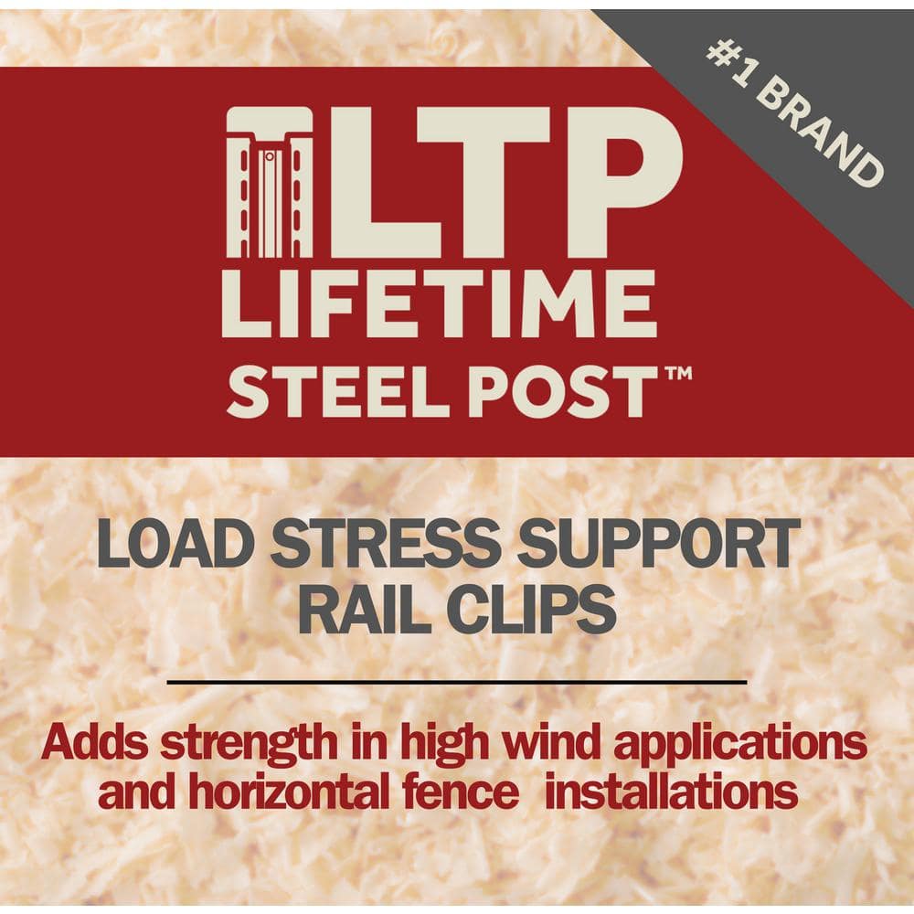LIFETIME STEEL POST 5 in. x 4 in. x 2 in. LTP Galvanized Steel Rail Support Clips (6-Pack)