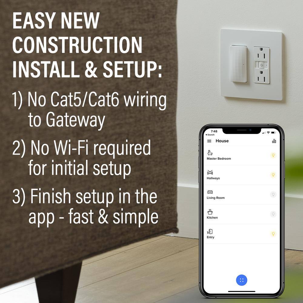 Legrand radiant with Netatmo Surface Mount Smart Gateway Hub, Light Almond