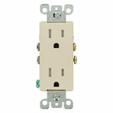 Leviton Decora 15 Amp Tamper-Resistant Duplex Outlet, Light Almond (10-Pack)