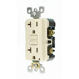 Leviton 20 Amp Self-Test SmartlockPro Slim Duplex GFCI Outlet, Light Almond