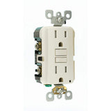 Leviton 15 Amp 125-Volt SmartlockPro SmarTest Tamper-Resistant GFCI Duplex Outlet, Light Almond (GFTR1-KT)