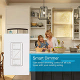 Lutron Caseta Smart Dimmer Switch for Wall & Ceiling Lights, 150W LED, Light Almond (PD-6WCL-LA)