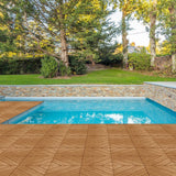 Karl home 0.98 ft. x 0.98 ft. Brown Plastic Deck Tile (27 Per Case)