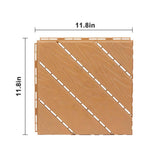 Karl home 0.98 ft. x 0.98 ft. Brown Plastic Deck Tile (27 Per Case)