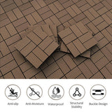Tidoin Outdoor 1 ft. x 1 ft. Composite Deck Tile in Light Coffee(20 Per Box)