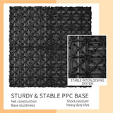 Afoxsos 1 ft. x 1 ft. Light Gray Plastic Composite Deck Tiles, All-Weather Proof and Rust Resistant, Easy to DIY (20-Pack)