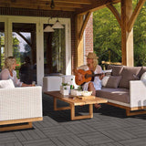 Afoxsos 1 ft. x 1 ft. Light Gray Plastic Composite Deck Tiles, All-Weather Proof and Rust Resistant, Easy to DIY (20-Pack)
