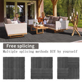Afoxsos 1 ft. x 1 ft. Light Gray Plastic Composite Deck Tiles, All-Weather Proof and Rust Resistant, Easy to DIY (20-Pack)