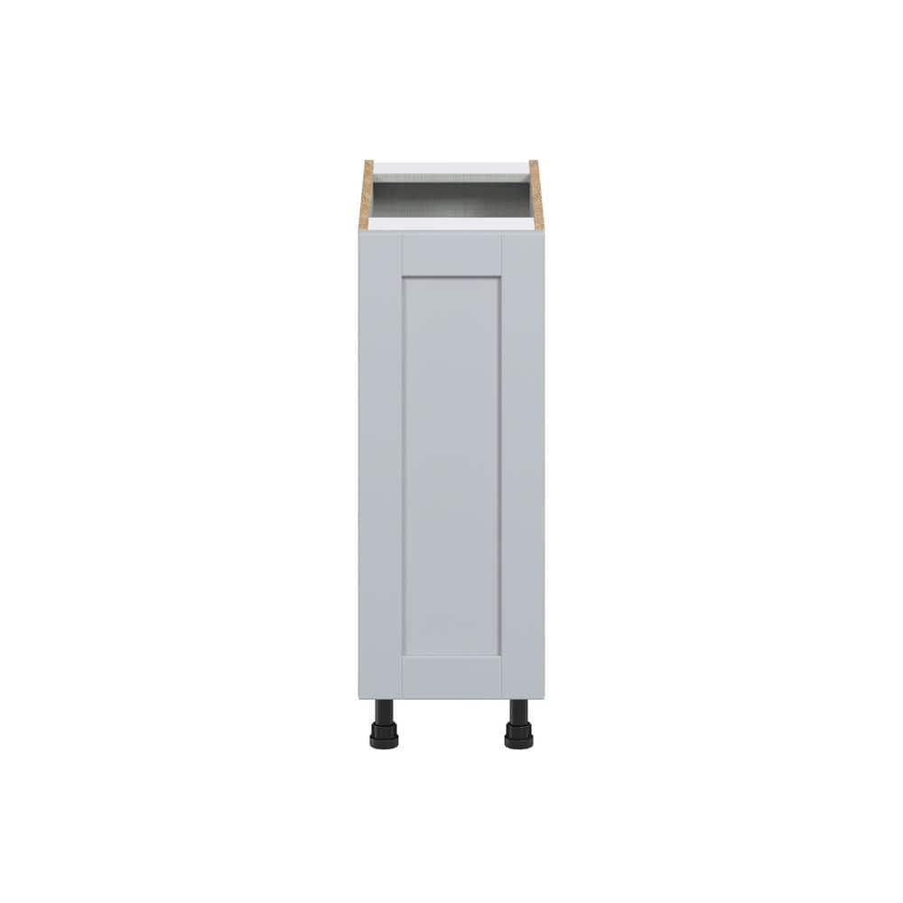 Cumberland 12 in. W x 34.5 in. H x 24 in. D Light Gray Shaker Assembled Pullout Right Spice Rack Kitchen Cabinet
