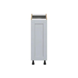 Cumberland 12 in. W x 34.5 in. H x 24 in. D Light Gray Shaker Assembled Pullout Right Spice Rack Kitchen Cabinet