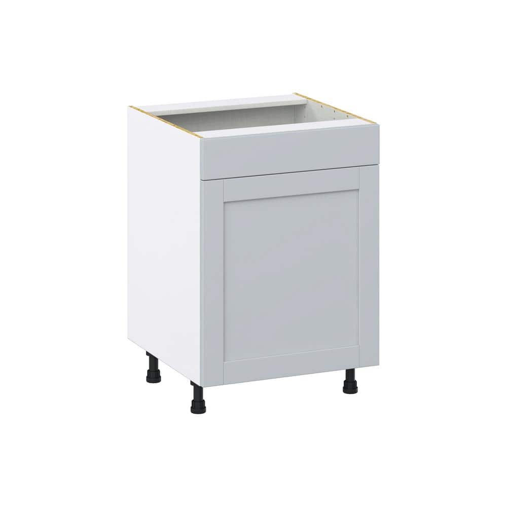 J COLLECTION Cumberland Light Gray Shaker Assembled Sink Base Kitchen Cabinet with a False Front (24 in. W x 34.5 in. H x 24 in. D)
