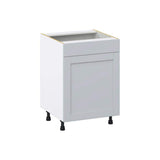 J COLLECTION Cumberland Light Gray Shaker Assembled Sink Base Kitchen Cabinet with a False Front (24 in. W x 34.5 in. H x 24 in. D)