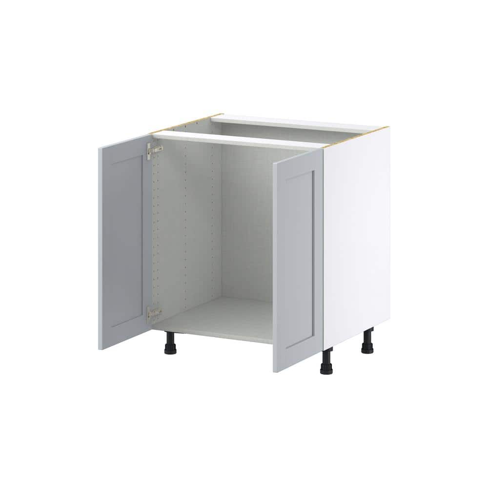 J COLLECTION Cumberland Light Gray Shaker Assembled Sink Base Kitchen Cabinet with Full Height Door (30 in. W x 34.5 in. H x 24 in.D)