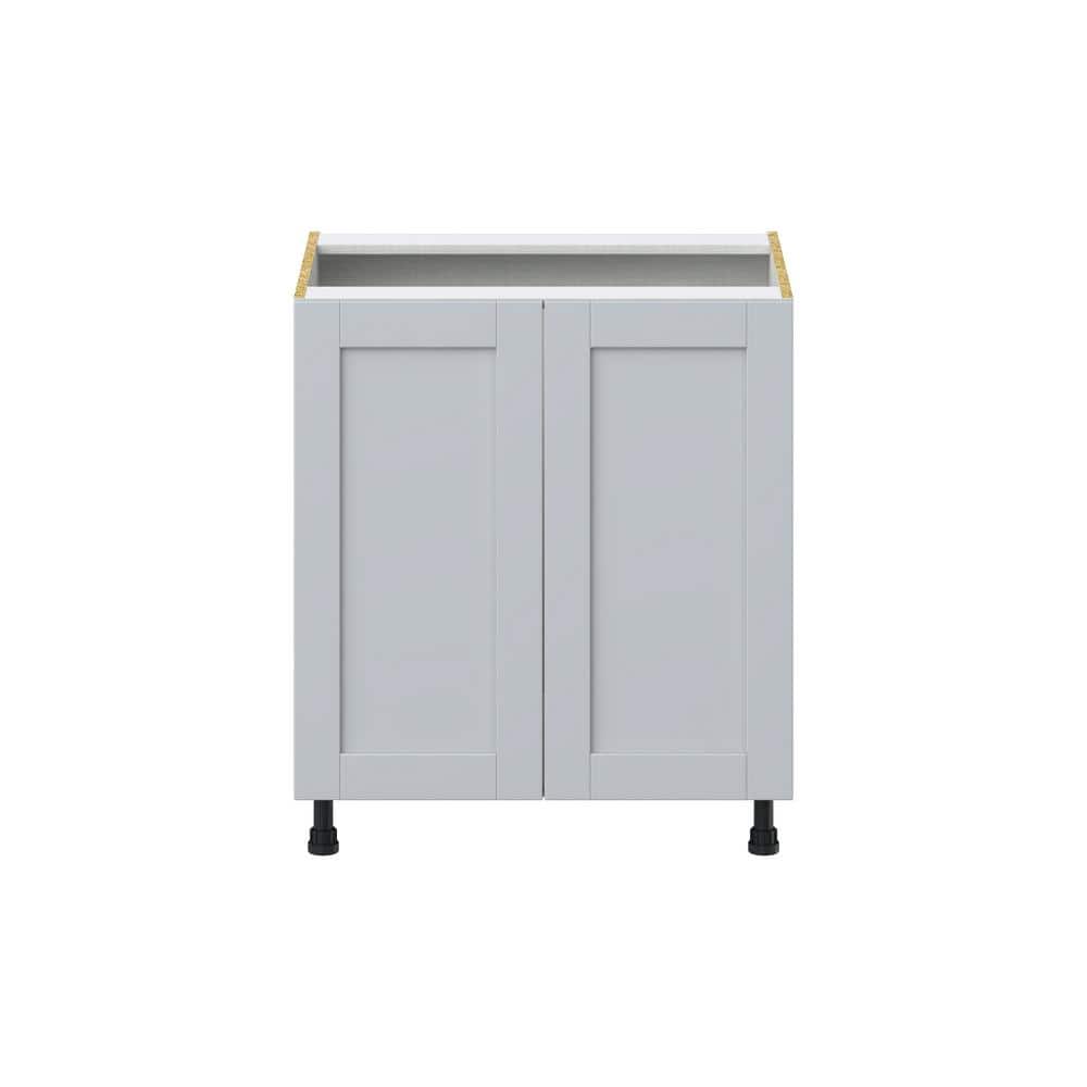 J COLLECTION Cumberland Light Gray Shaker Assembled Sink Base Kitchen Cabinet with Full Height Door (30 in. W x 34.5 in. H x 24 in.D)