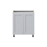 J COLLECTION Cumberland Light Gray Shaker Assembled Sink Base Kitchen Cabinet with Full Height Door (30 in. W x 34.5 in. H x 24 in.D)