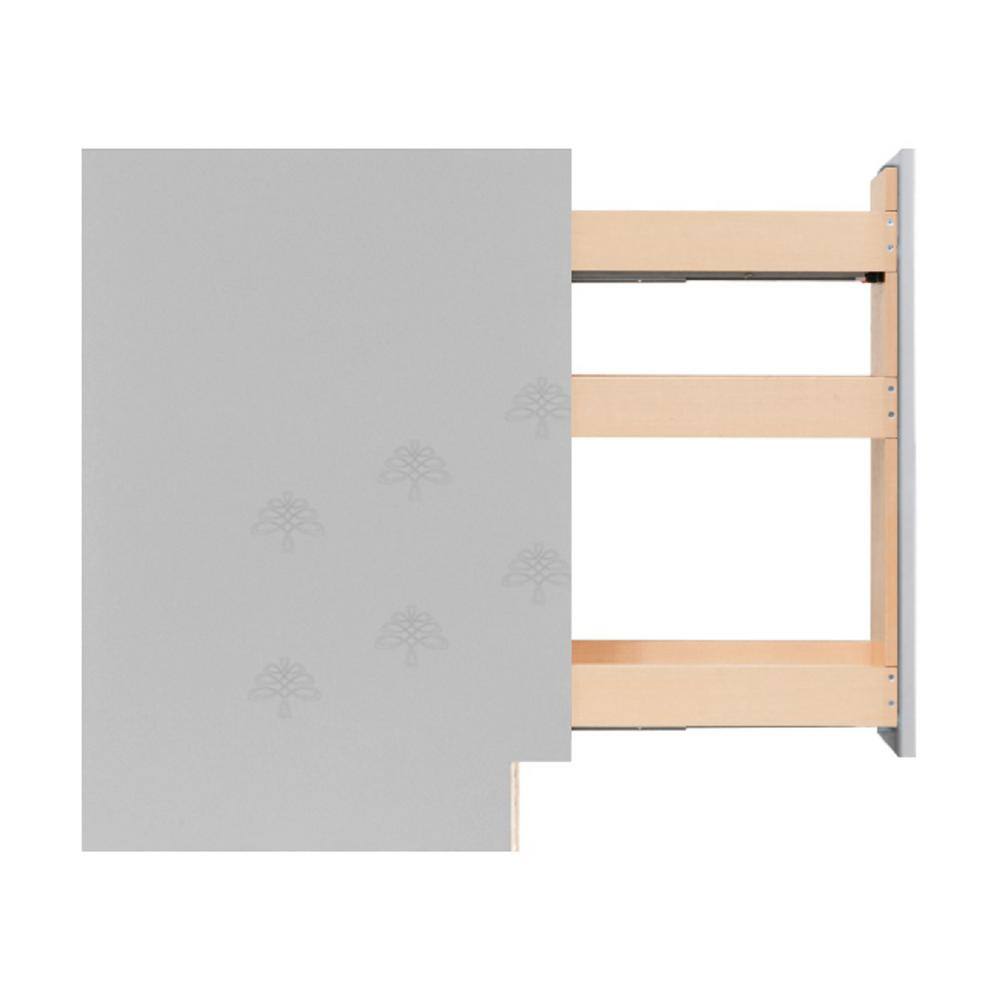 LIFEART CABINETRY Anchester Assembled 6x34.5x24 in. Base Spice Drawer Cabinet in Light Gray
