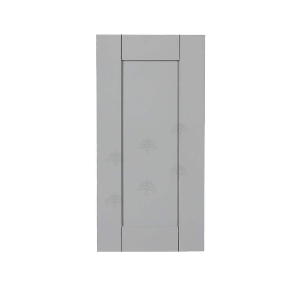 LIFEART CABINETRY Anchester Assembled 18x36x12 in. Wall Cabinet with 1 Door 2 Shelves in Light Gray