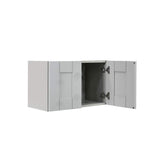 LIFEART CABINETRY Anchester Assembled 24x18x12 in. Wall Cabinet with 2 Doors No Shelf in Light Gray