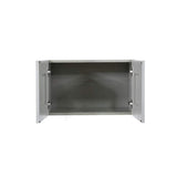 LIFEART CABINETRY Anchester Assembled 24x18x12 in. Wall Cabinet with 2 Doors No Shelf in Light Gray