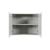 LIFEART CABINETRY Anchester Assembled 30x24x12 in. Wall Cabinet with 2 Doors 1 Shelf in Light Gray