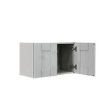 LIFEART CABINETRY Anchester Assembled 36x15x24 in. Wall Cabinet with 2 Doors No Shelf in Light Gray