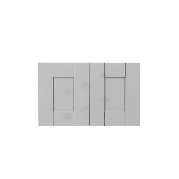 LIFEART CABINETRY Anchester Assembled 36x15x24 in. Wall Cabinet with 2 Doors No Shelf in Light Gray