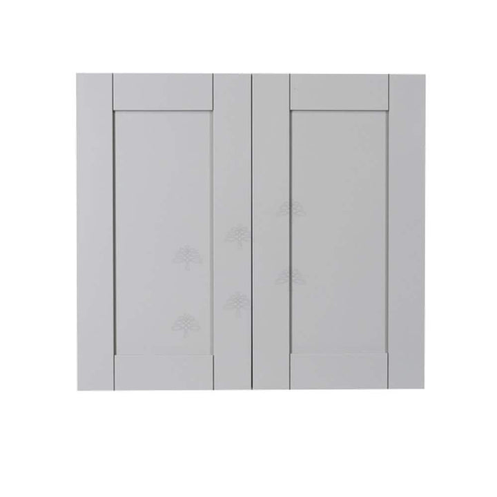 LIFEART CABINETRY Anchester Assembled 36x36x12 in. Wall Cabinet with 2 Doors 2 Shelves in Light Gray