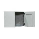 LIFEART CABINETRY Anchester Assembled 24x15x12 in. Wall Diagonal Cabinet with 1 Door in Light Gray