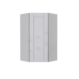 LIFEART CABINETRY Anchester Assembled 24x42x15 in. Wall Diagonal Corner Cabinet with 1 Door 3 Shelves in Light Gray