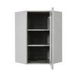 LIFEART CABINETRY Anchester Assembled 24x30x12 in. Wall Diagonal Mullion Door Cabinet with 1 Door 2 Shelves in Light Gray