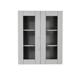 LIFEART CABINETRY Anchester Assembled 24x30x12 in. Wall Mullion Door Cabinet with 2 Doors 2 Shelves in Light Gray