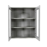LIFEART CABINETRY Anchester Assembled 24x30x12 in. Wall Mullion Door Cabinet with 2 Doors 2 Shelves in Light Gray