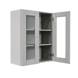 LIFEART CABINETRY Anchester Assembled 36x30x12 in. Wall Mullion Door Cabinet with 2 Doors 2 Shelves in Light Gray