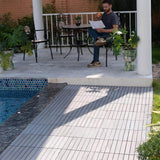 Tidoin Outdoor 1 ft. x 1 ft. Acacia Wood Deck Tile in Light Gray(20 Per Box)
