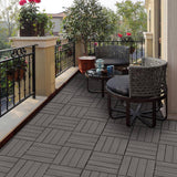 Tidoin Outdoor 1 ft. x 1 ft. Composite Interlocking Tile Deck Tile in Light Gray(20 Per Box)