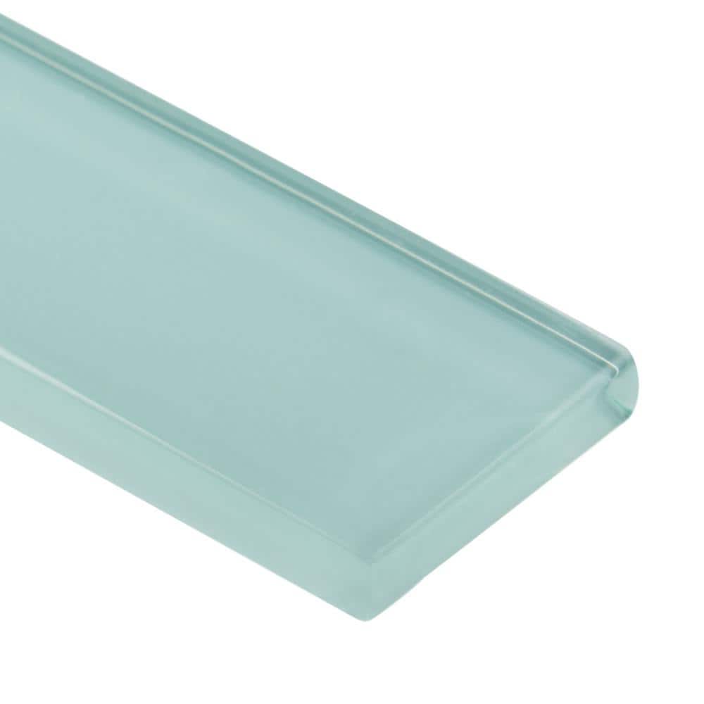 Ivy Hill Tile Contempo Light Green 2 in. x 8 in. x 8mm Polished Glass Floor and Wall Tile (36 pieces 4 sq.ft./Box)