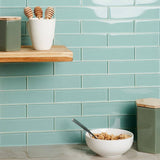 Ivy Hill Tile Contempo Light Green 2 in. x 8 in. x 8mm Polished Glass Floor and Wall Tile (36 pieces 4 sq.ft./Box)