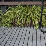 Afoxsos 1 ft. x 1 ft. Light Grey Wood Interlocking Deck Tiles Striped Pattern All-Weather for Patio, Balcony Pool Side (30-Pack)