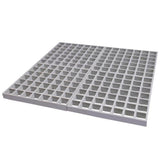 Wellco Fiberglass Molded Grating Composite for Floors Outdoor Drain Cover Deck Tile, 1.5x1.5x1in, 1x1ft, Gray, Gritted