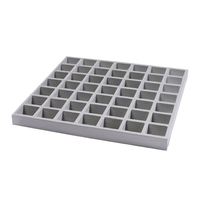 Wellco Fiberglass Molded Grating Composite for Floors Outdoor Drain Cover Deck Tile, 1.5x1.5x1in, 1x1ft, Gray, Gritted