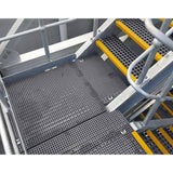 Wellco Fiberglass Molded Grating Composite for Floors Outdoor Drain Cover Deck Tile, 1.5x1.5x1in, 2x4ft, Gray, Gritted