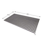 Wellco Fiberglass Molded Grating Composite for Floors Outdoor Drain Cover Deck Tile, 1.5x1.5x1in, 2x4ft, Gray, Gritted