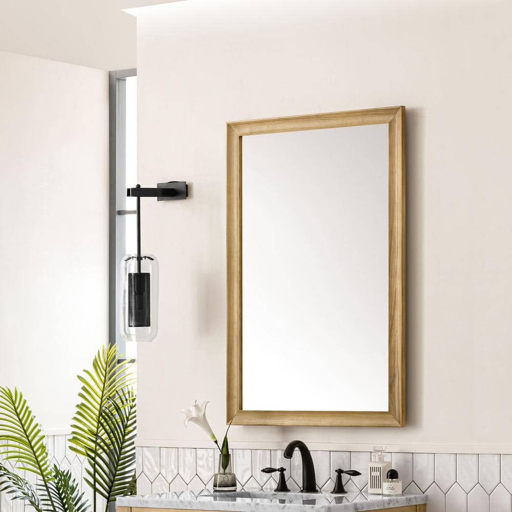 James Martin Vanities Glenbrooke 26" x 40" Rectangular Vanity Mirror in Light Natural Oak