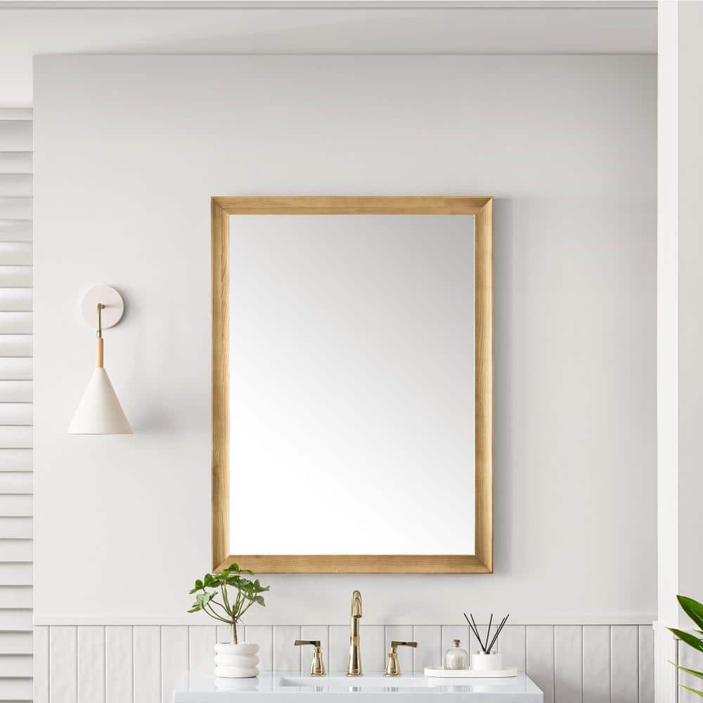 James Martin Vanities Glenbrooke 30" x 40" Light Natural Oak Vanity Mirror
