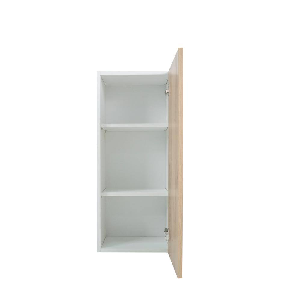 Cambridge Radiance 21 in. W x 12 in. D x 36 in. H Ready to Assemble Slab Wall Kitchen Cabinet in Light Oak