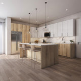 Cambridge Radiance 21 in. W x 12 in. D x 36 in. H Ready to Assemble Slab Wall Kitchen Cabinet in Light Oak